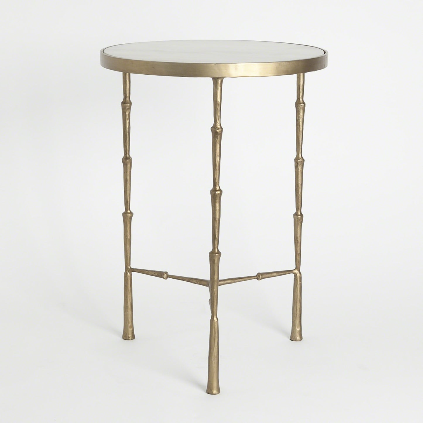 SPIKE ACCENT TABLE WITH WHITE MARBLE