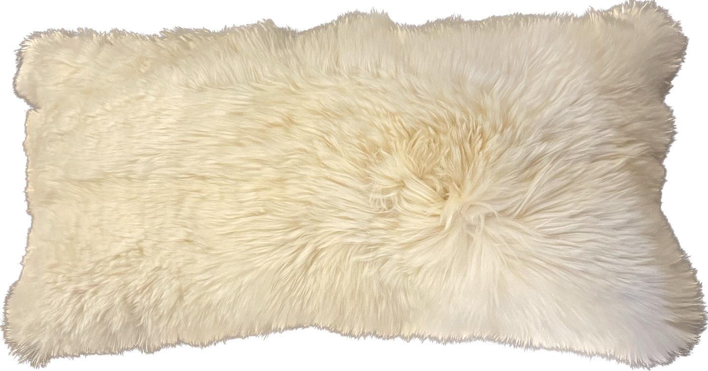 CREAM FUR KIDNEY PILLOW