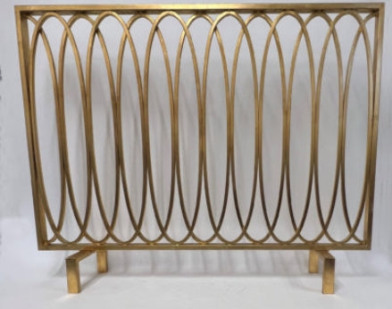 Antique Gold Oval Loop Firescreen