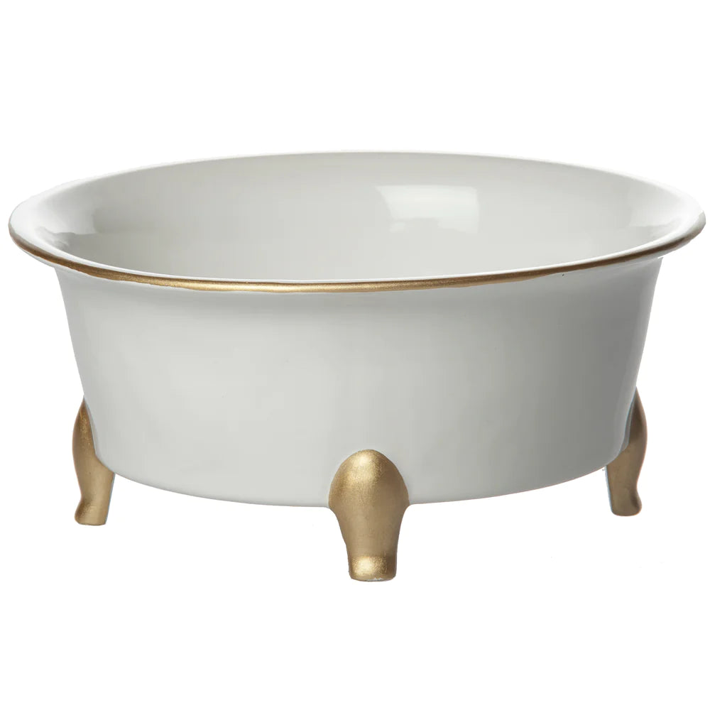 Centerpiece, White with Gold