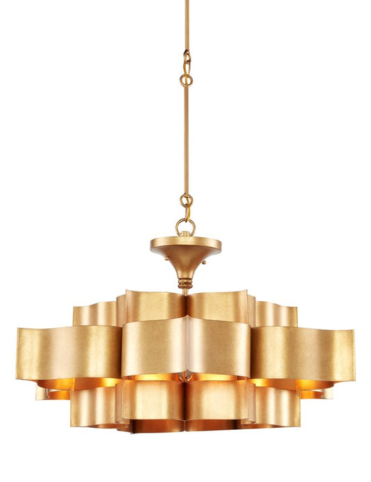 Grand Lotus Large Gold Chandelier