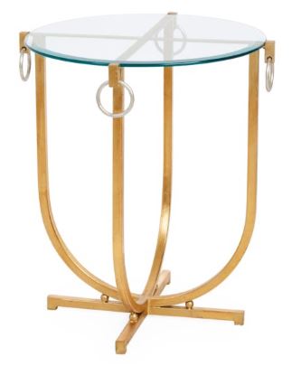 Gold with Silver Ring Side Table