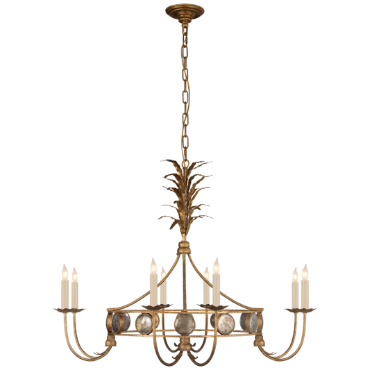 Gramercy Medium Ring Chandelier in Gilded Iron