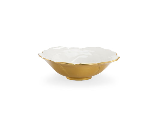 WHITE ENAMELED BOWL-LARGE