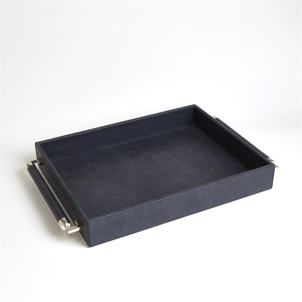 Grady Double Handle Serving Tray-Blue Wash