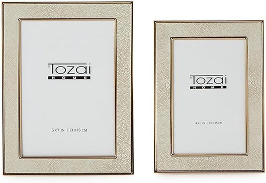 Astor, Cream Shagreen Photo Frame 8 X 10