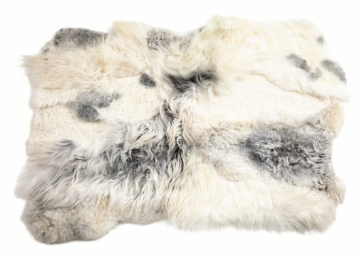 Icelandic Multilayer Organic Shape Rug Grey