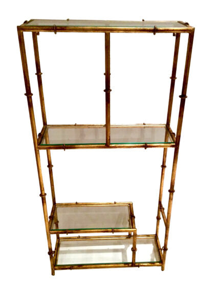 Antique Gold 4 Shelf Wall Curio