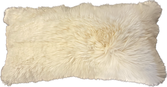 CREAM FUR KIDNEY PILLOW