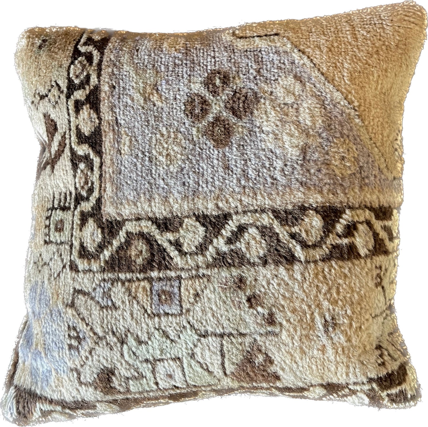 WOVEN PILLOW - BROWN