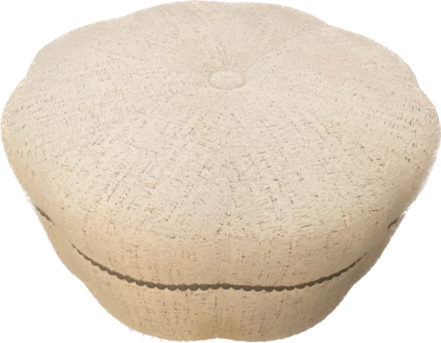 Cream Boucle Ottoman