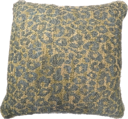 GREEN LEOPARD PILLOW