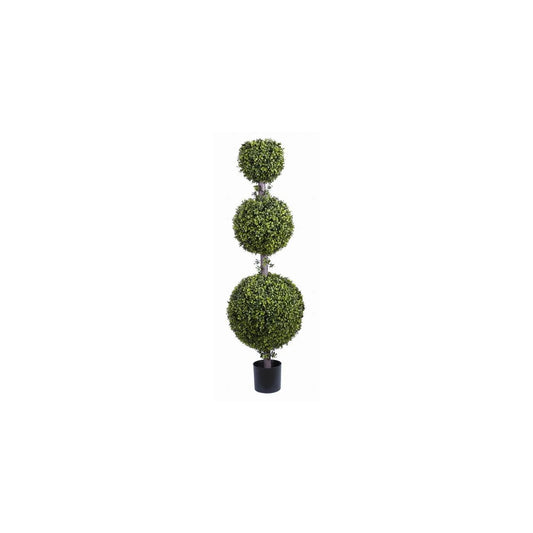 BOXWOOD TRIPLE BALLS TREE 56''