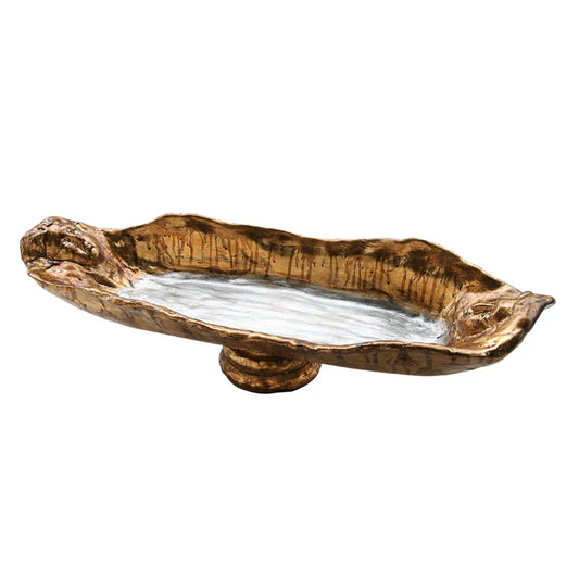 Guillot Bowl – Antique Gold and Silver Leaf Finish