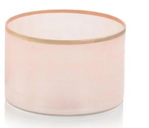 Palest Of Pink Glass Vase-Round