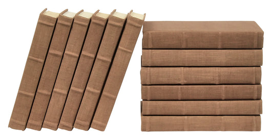 Linen Bound Decorative Books in Brown