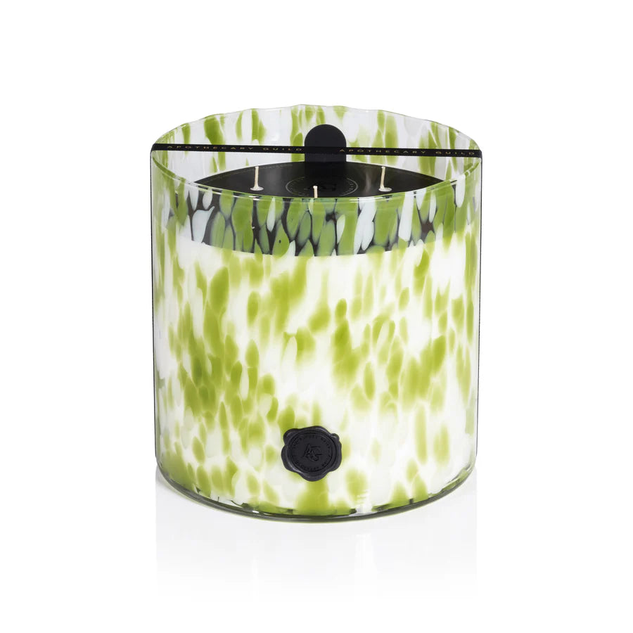 Apothecary Guild Opal Glass Five-Wick Candle Jar-GREEN