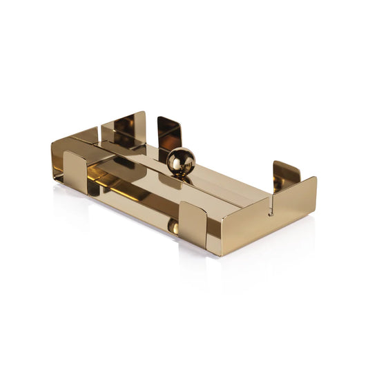 Basso Dinner Napkin Holder - Polished Gold