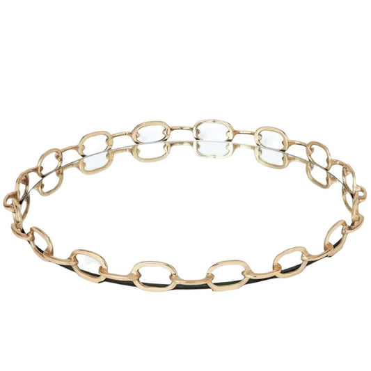 Linked Mirrored Tray-Brass