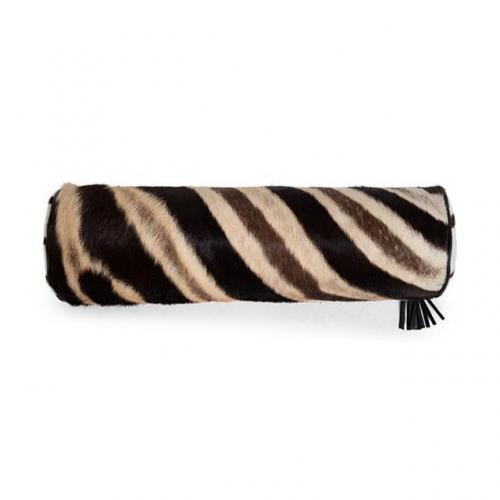 ZEBRA HIDE BOLSTER PILLOW