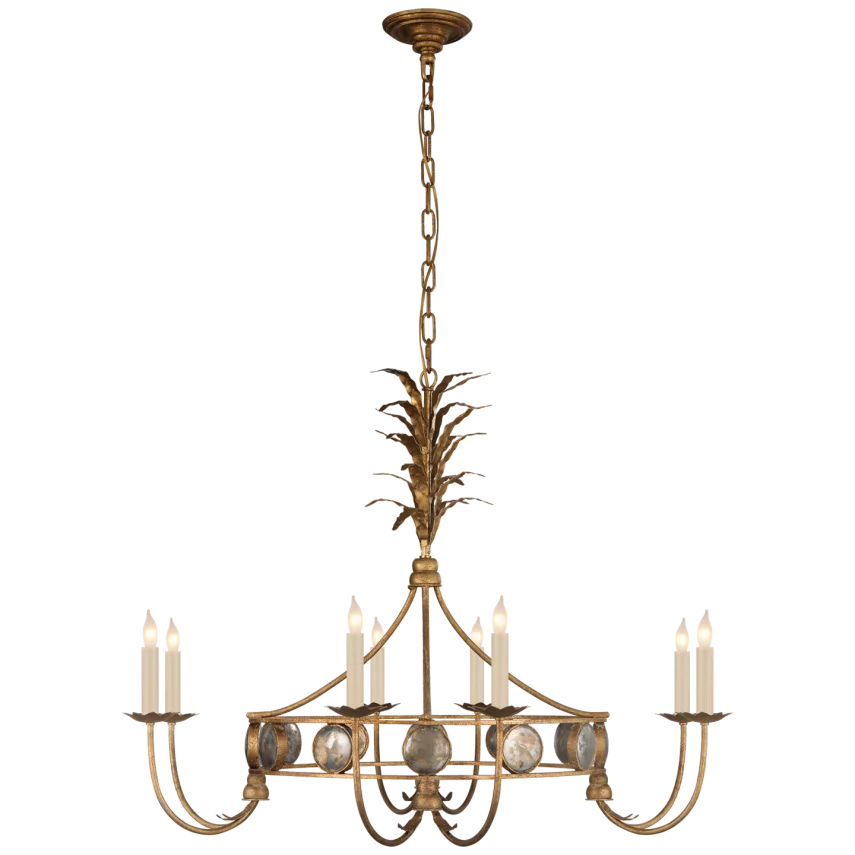 Gramercy Medium Ring Chandelier in Gilded Iron